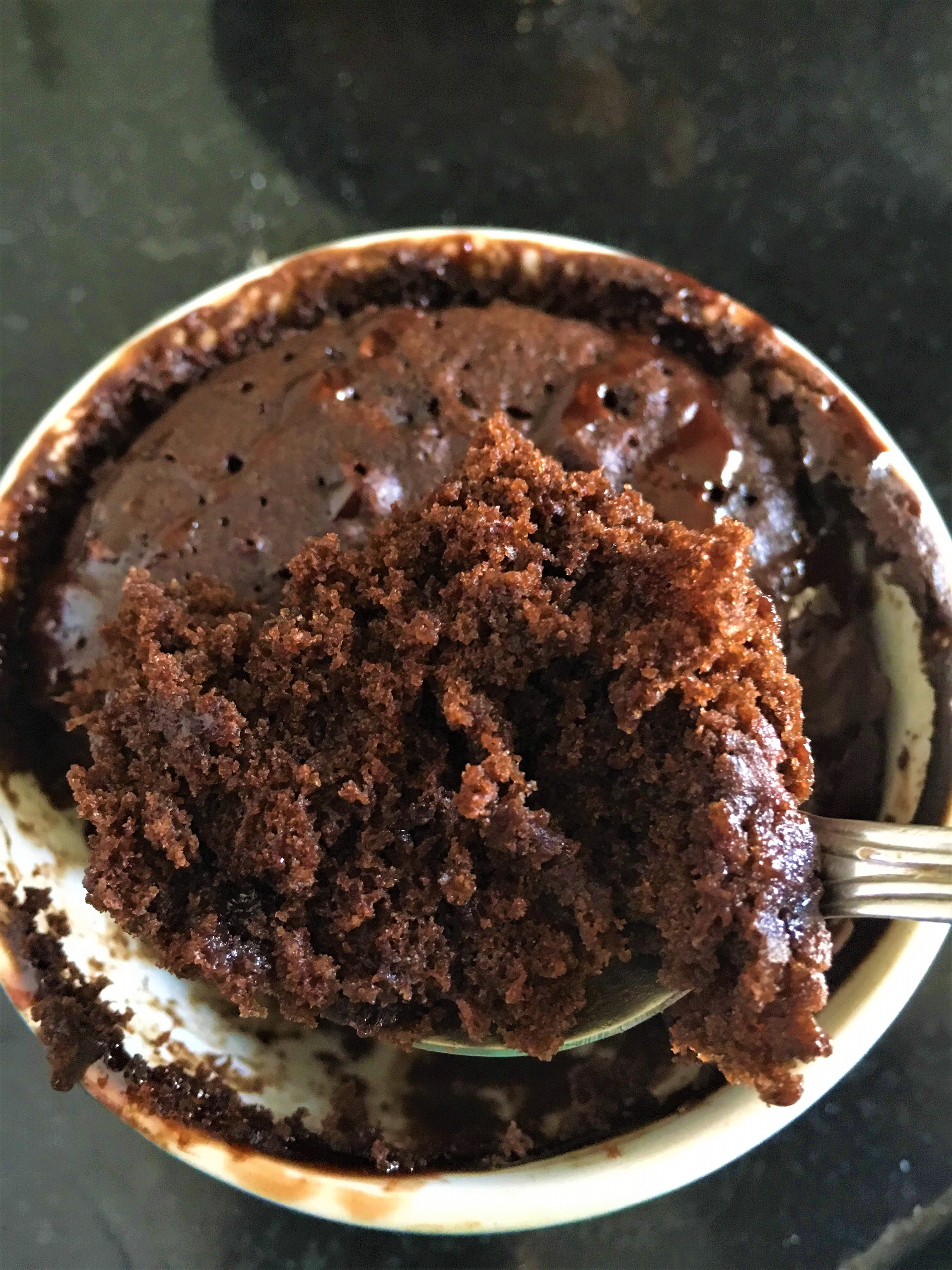 Eggless Chocolate Microwave Mug Cake | Savory Tales